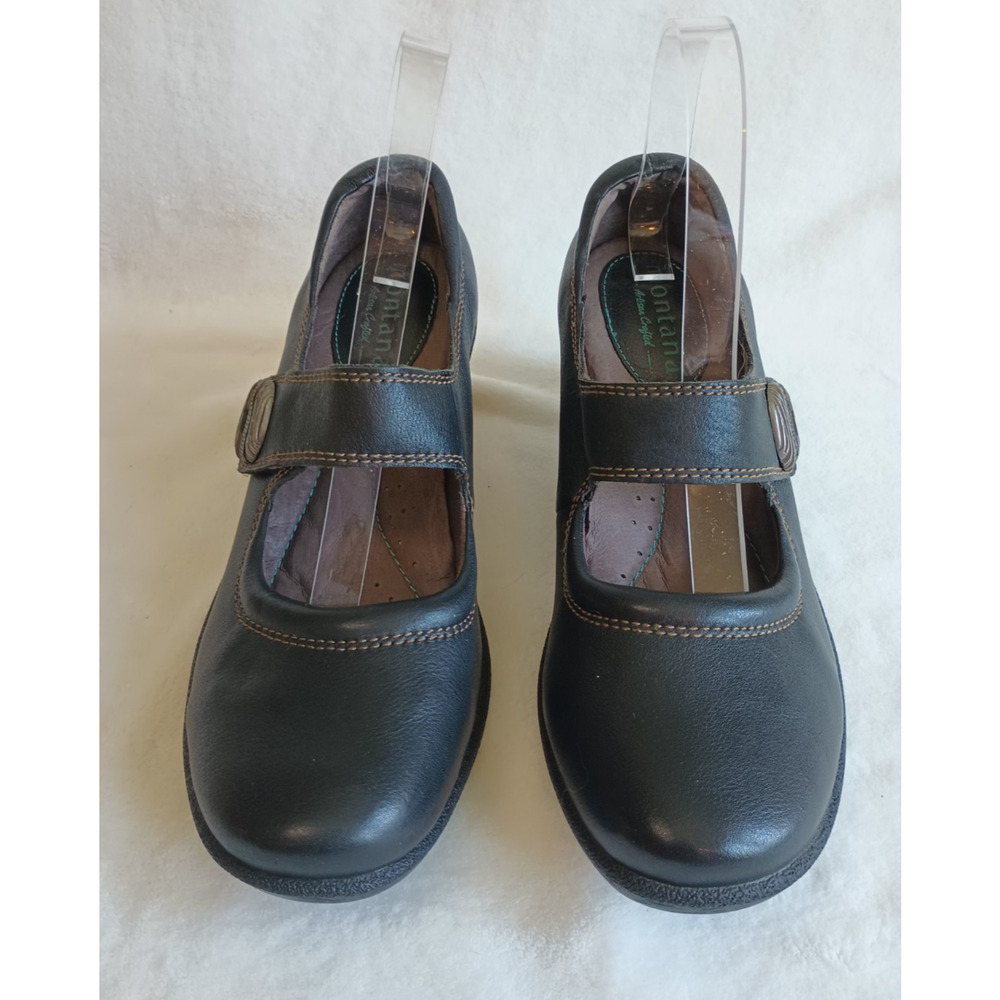 Montana Taconic Dark Brown Leather Mary Jane Heels Women's Size 10M Comfort Shoe